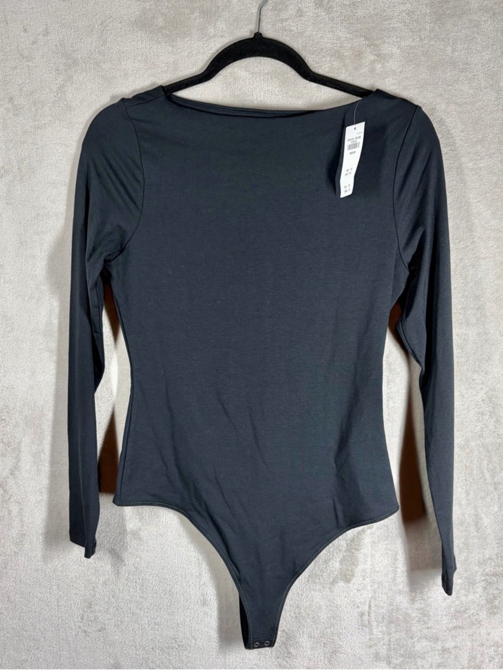 Abercrombie & Fitch Modal Blend Bodysuit Size M Black Minimalist Bodycon Neutral